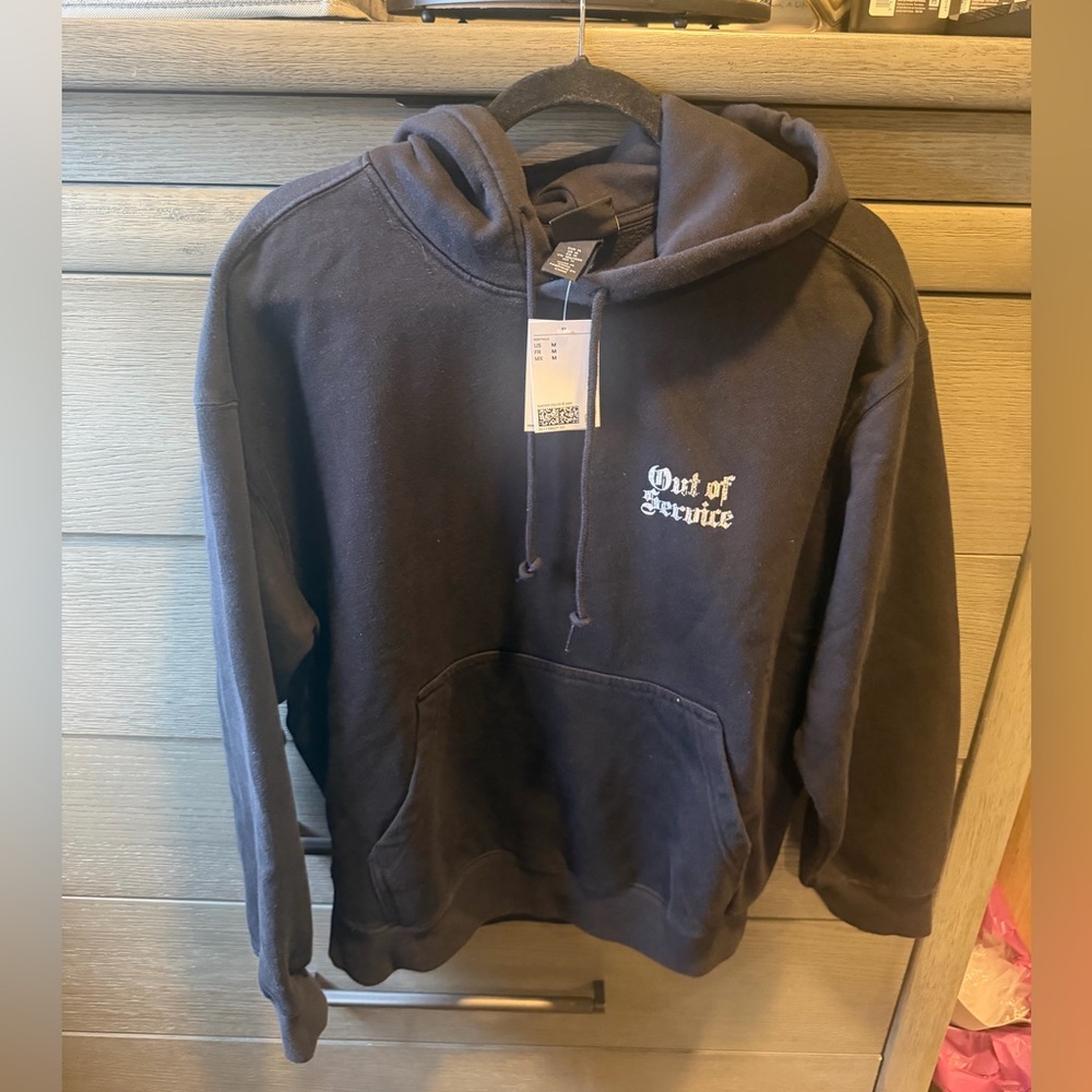 H&M Black Men's Loose Fit Hoodie Size Medium NWT